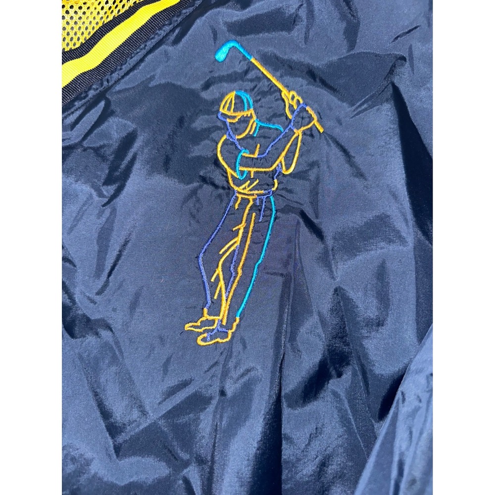 Rawlings Vintage " The Mark of the Pro" Golf Themed Windbreaker Pullover Size 2X - Picture 2 of 11
